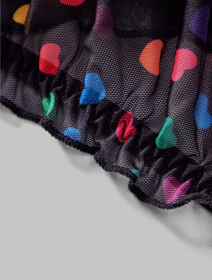 Men's Ruffled Heart Mesh Sexy Briefs